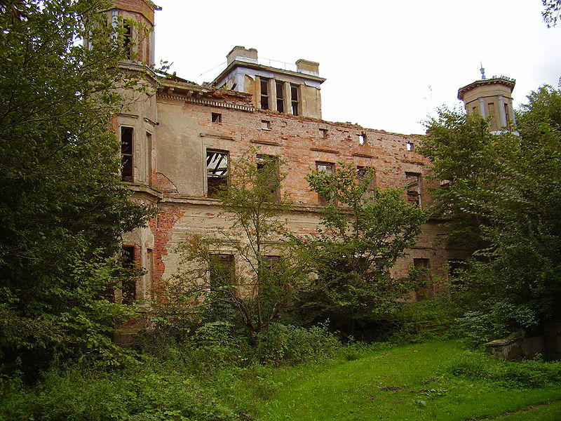Lubiechowo, ruiny dworu, autor: Kluka, źródło: commons.wikimedia.org