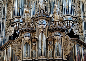 Barokowe organy w katedrze w Kamieniu Pomorskim (fot. Tomasz Duda)