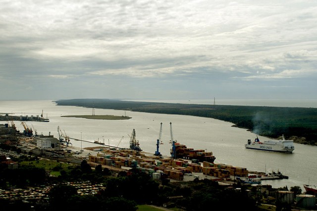 Port nad Zalewem Kurońskim, Autor: Kusurija, źródło: commons.wikimedia.org