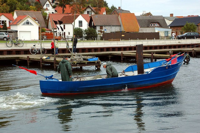 Przystań rybacka w Kamminke, autor: Woochuck , źródło: commons.wikimedia.org